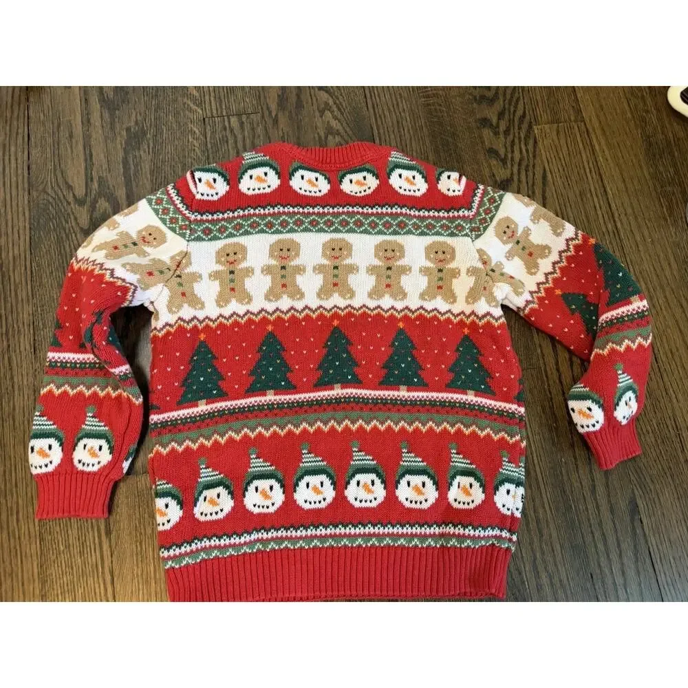 Gymboree Toddler Boys Crewneck Christmas Sweater 100% Cotton Sz 3T